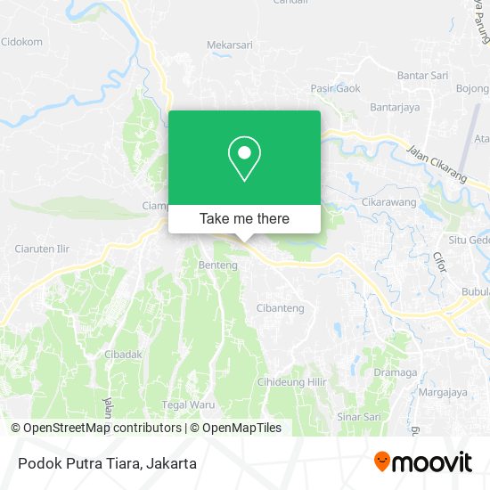 Podok Putra Tiara map