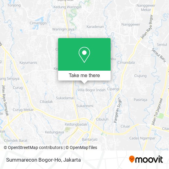 Summarecon Bogor-Ho map