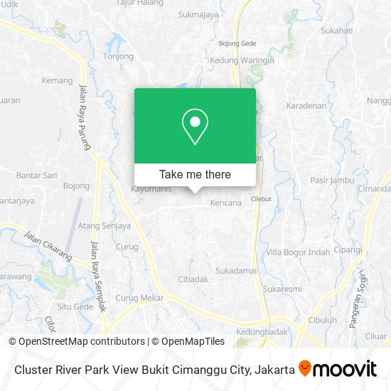 Cluster River Park View Bukit Cimanggu City map
