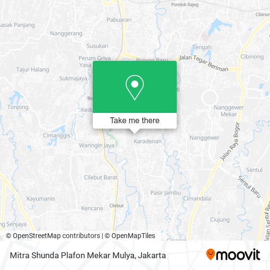 Mitra Shunda Plafon Mekar Mulya map