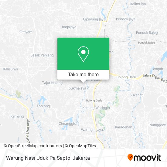 Warung Nasi Uduk Pa Sapto map