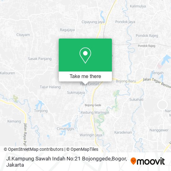 Jl.Kampung Sawah Indah No:21 Bojonggede,Bogor map