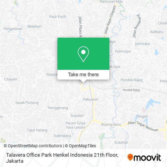 Talavera Office Park Henkel Indonesia 21th Floor map