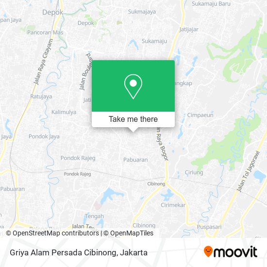 Griya Alam Persada Cibinong map