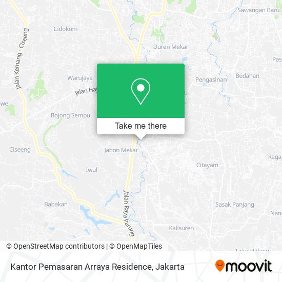 Kantor Pemasaran Arraya Residence map