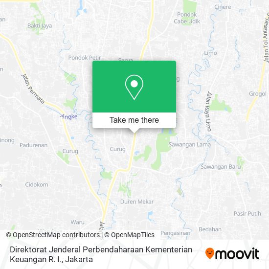 Direktorat Jenderal Perbendaharaan Kementerian Keuangan R. I. map
