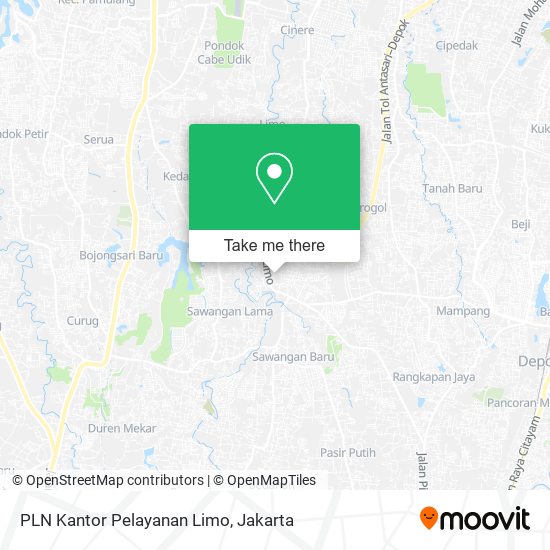 PLN Kantor Pelayanan Limo map