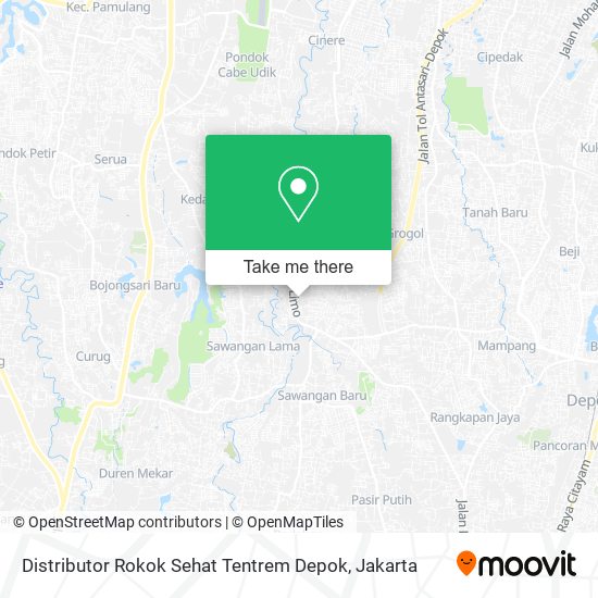 Distributor Rokok Sehat Tentrem Depok map
