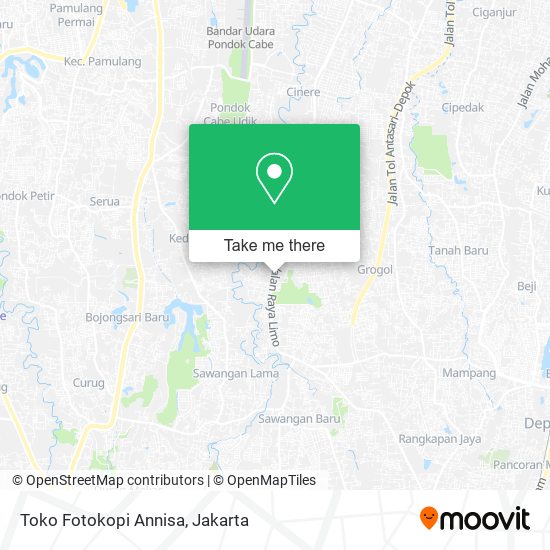 Toko Fotokopi Annisa map