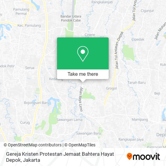 Gereja Kristen Protestan Jemaat Bahtera Hayat Depok map