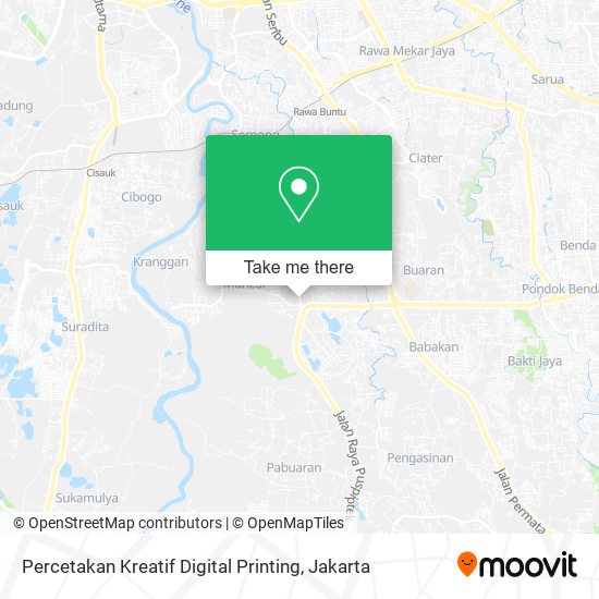 Percetakan Kreatif Digital Printing map