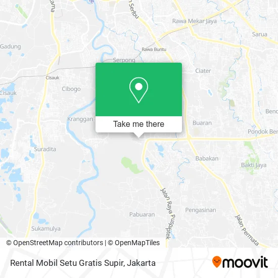 Rental Mobil Setu Gratis Supir map
