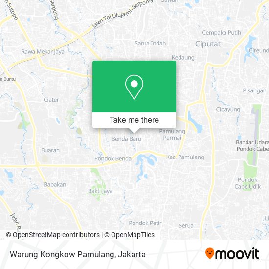 Warung Kongkow Pamulang map