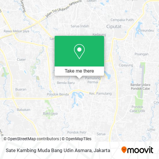 Sate Kambing Muda Bang Udin Asmara map