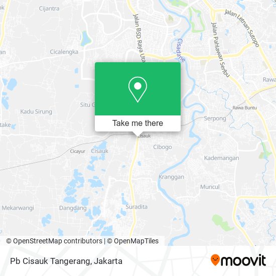 Pb Cisauk Tangerang map