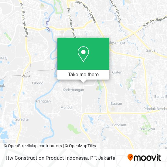 Itw Construction Product Indonesia. PT map
