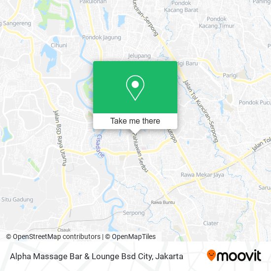 Alpha Massage Bar & Lounge Bsd City map