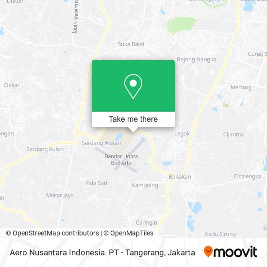 Aero Nusantara Indonesia. PT - Tangerang map