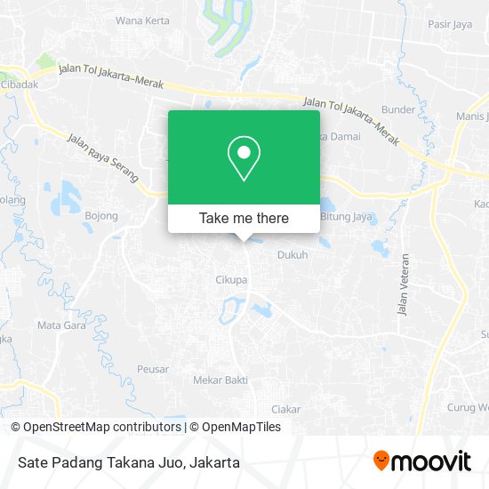 Sate Padang Takana Juo map