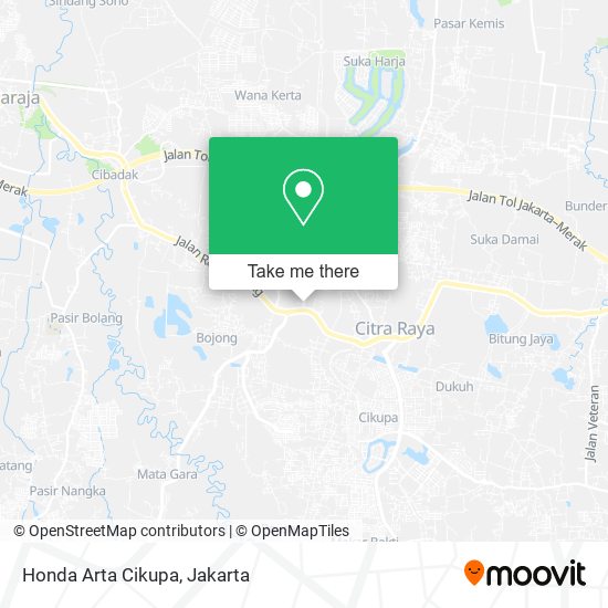 Honda Arta Cikupa map