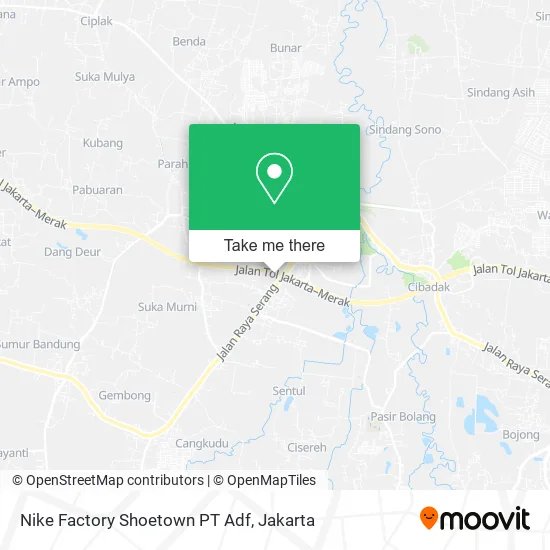 Nike Factory Shoetown PT Adf map