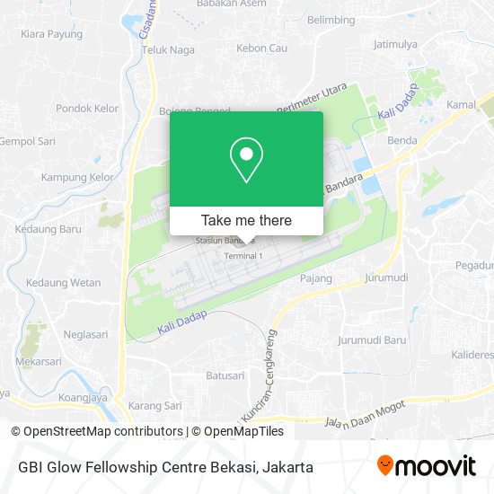 GBI Glow Fellowship Centre Bekasi map