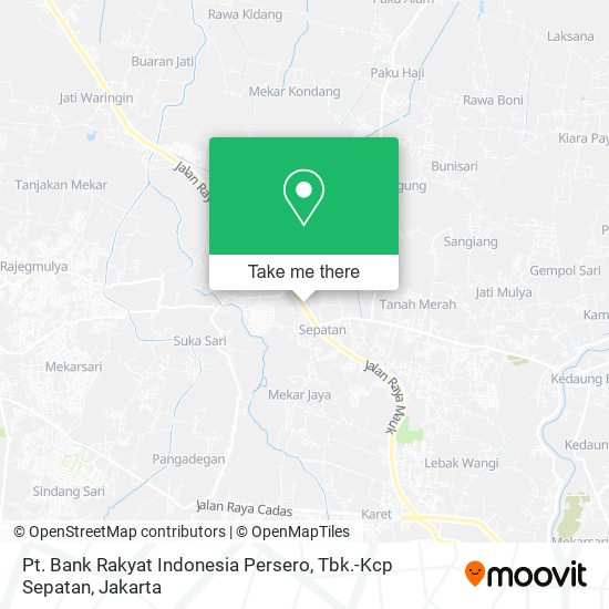 Pt. Bank Rakyat Indonesia Persero, Tbk.-Kcp Sepatan map