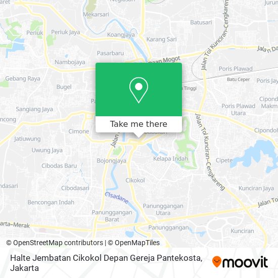 Halte Jembatan Cikokol Depan Gereja Pantekosta map