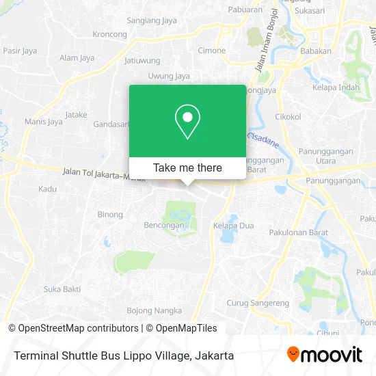 Terminal Shuttle Bus Lippo Village map