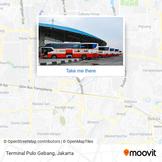 Terminal Pulo Gebang map