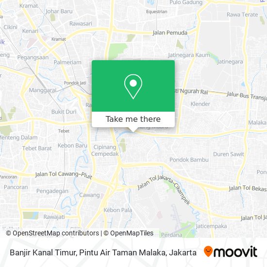 Banjir Kanal Timur, Pintu Air Taman Malaka map
