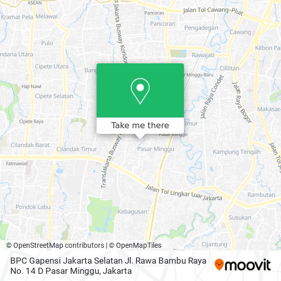 BPC Gapensi Jakarta Selatan Jl. Rawa Bambu Raya No. 14 D Pasar Minggu map