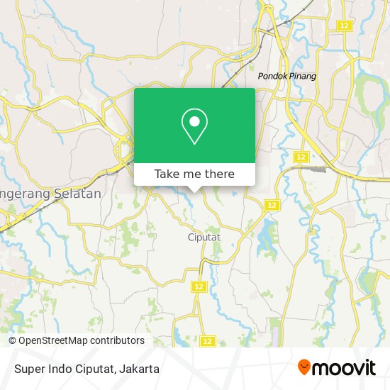 Super Indo Ciputat map
