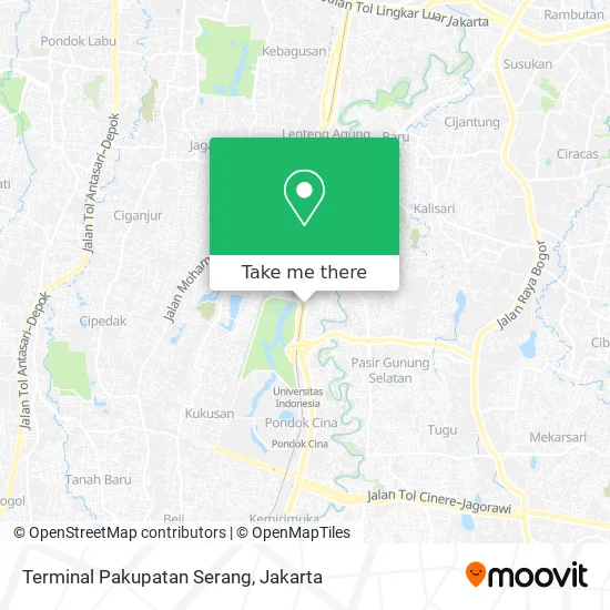 Terminal Pakupatan Serang map
