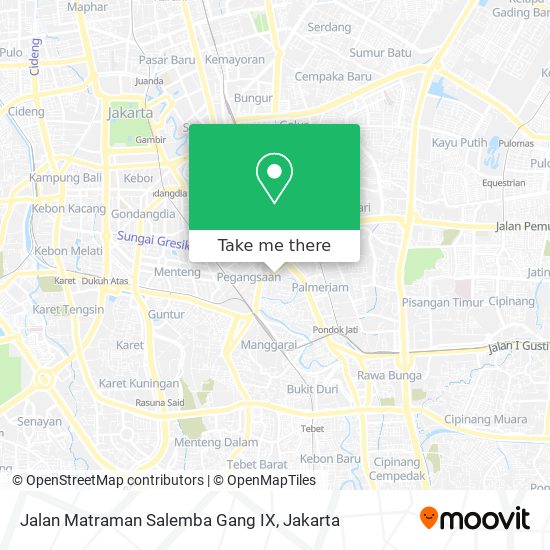 Jalan Matraman Salemba Gang IX map