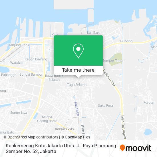 Kankemenag Kota Jakarta Utara Jl. Raya Plumpang Semper No. 52 map