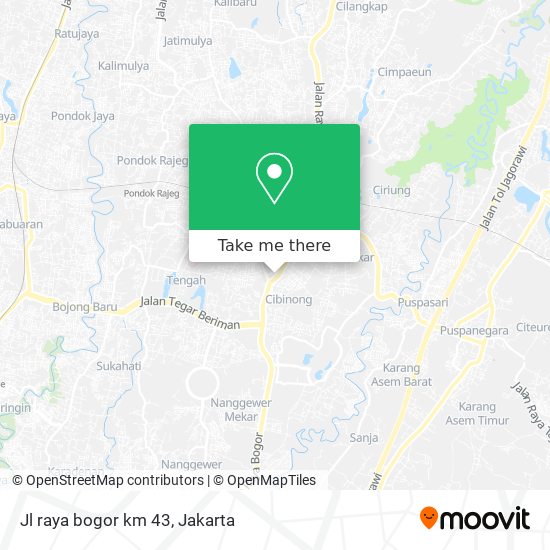 Jl raya bogor km 43 map