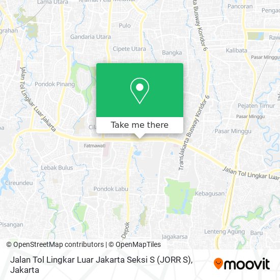 Jalan Tol Lingkar Luar Jakarta Seksi S (JORR S) map