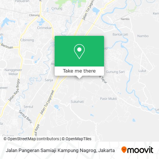 Jalan Pangeran Samiaji Kampung Nagrog map