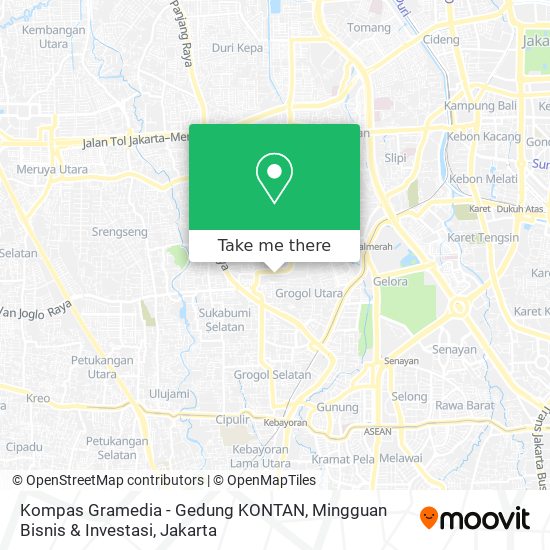 Kompas Gramedia - Gedung KONTAN, Mingguan Bisnis & Investasi map