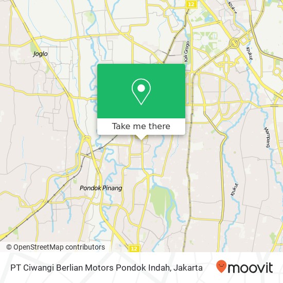 PT Ciwangi Berlian Motors Pondok Indah map
