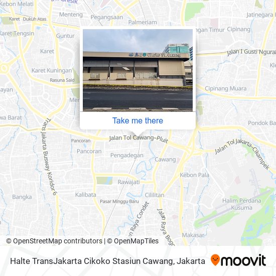 Halte TransJakarta Cikoko Stasiun Cawang map