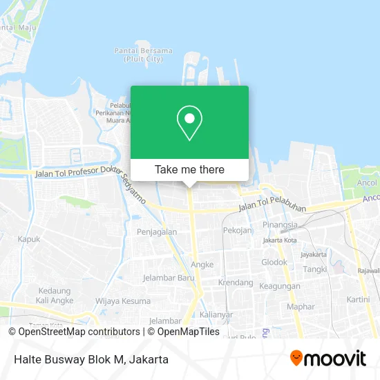 Halte Busway Blok M map
