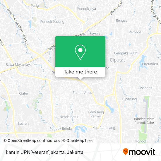 kantin UPN"veteran"jakarta map