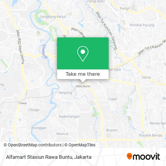 Alfamart Stasiun Rawa Buntu map