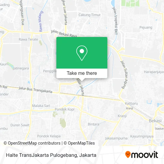 Halte TransJakarta Pulogebang map
