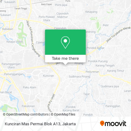 Kunciran Mas Permai Blok A13 map