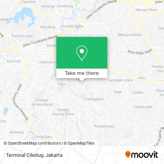 Terminal Ciledug map