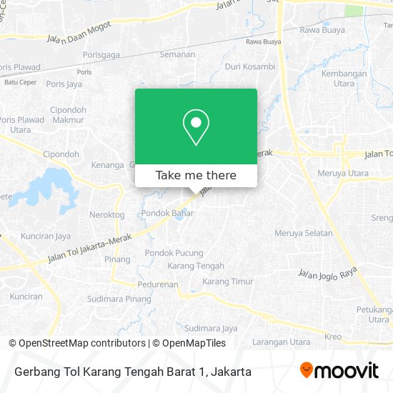 Gerbang Tol Karang Tengah Barat 1 map