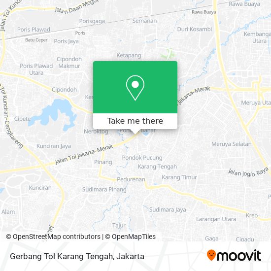 Gerbang Tol Karang Tengah map